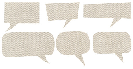 cotton pattern speech bubble set isolated mockup design element
