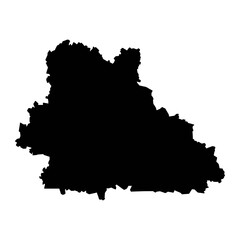 Kurgan Oblast map, administrative division of Russia. Vector illustration.