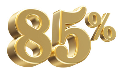 85 Percent Off Sale Gold Number 3D