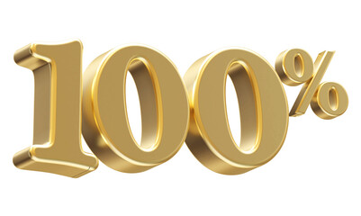 100 Percent Off Sale Gold Number 3D