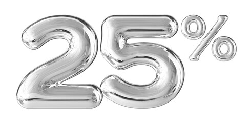 25 Percent Gold Number 3D