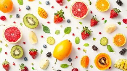 Background of seasonal fresh organic fruit