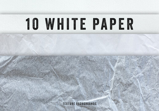 10 White Paper Texture Backgrounds