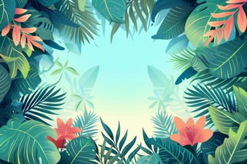 Summer Background illustration created with Generative AI