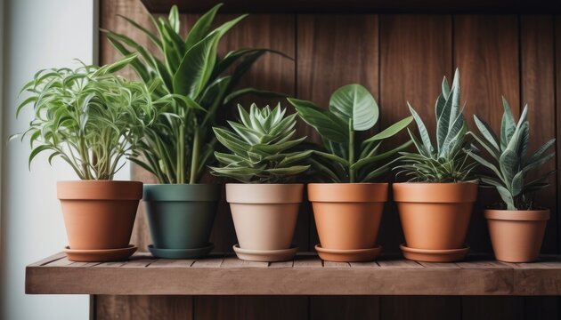 A bright room full of green plants in terracotta pots, showcasing a beautiful indoor garden that brings nature inside