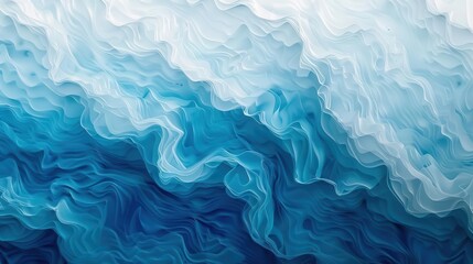 Obraz premium abstract ocean wave texture in shades of blue and white graphic design resource digital art