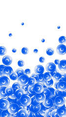 Vitamin C round capsules scattered randomly.
