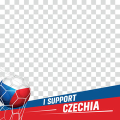 I support Czechia european football championship profil picture frame banner © lemugraphics