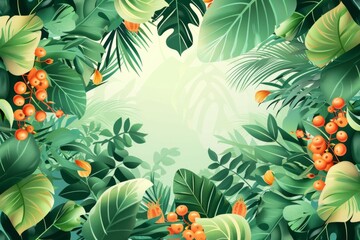 Naklejka premium Summer Background illustration created with Generative AI