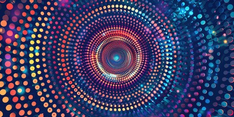 Obraz premium Vibrant Concentric Circles Design