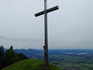 cross on the top of mountain
