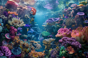 Naklejka premium The extraordinary beauty of the underwater ecosystem