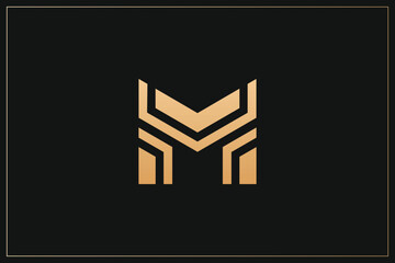 M Letter Trademark Brand Logo