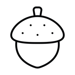 Simple Acorn icon. The icon can be used for websites, print templates, presentation templates, illustrations, etc