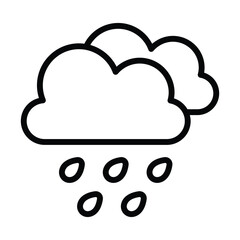 Simple Rain icon. The icon can be used for websites, print templates, presentation templates, illustrations, etc