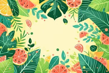 Summer Background illustration created with Generative AI
