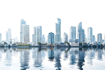 Naklejka premium PNG Bangkok thailand transportation architecture waterfront.