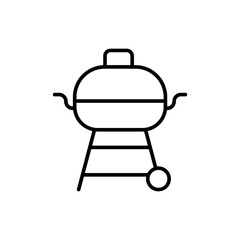 Grill outline icons, minimalist vector illustration ,simple transparent graphic element .Isolated on white background