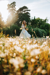 girl enjoying nature during summer