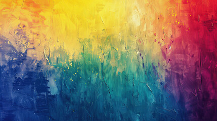 Vibrant abstract background with expressive brushstrokes in warm and cool hues