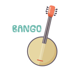 Banjo icon clipart avatar logtotype isolated vector illustration