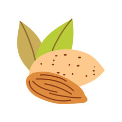 Almonds icon clipart avatar logtotype isolated vector illustration