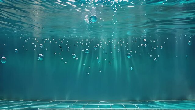 water fountain in the pool drops bubbles air surface of the lake ocean sea background move moving header banner
