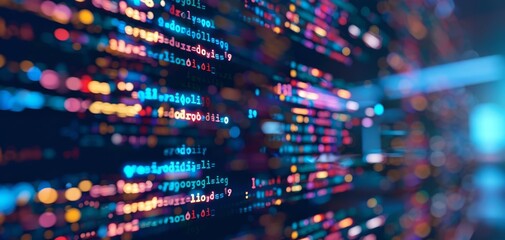 A unique display of code on a screen amid a software repair