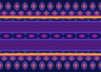 Ethnic abstract ikat art. Aztec ornament print. geometric ethnic pattern seamless color oriental. Design for background ,curtain, carpet, wallpaper, clothing, wrapping, Batik, vector illustration.