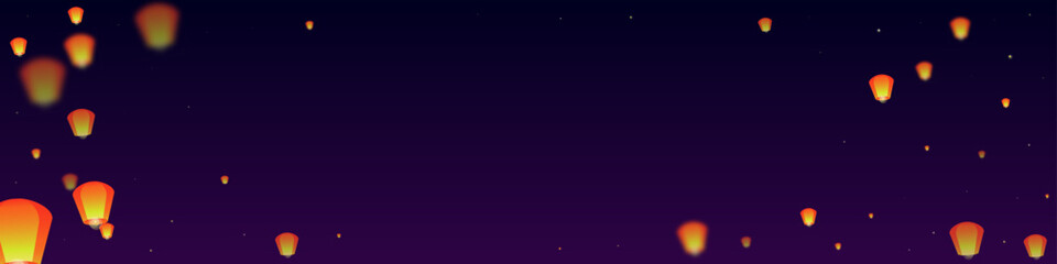 Loy krathong festival card.