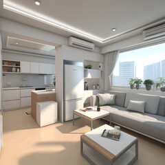 Fototapeta premium living room interior