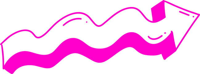 Handmade doodle arrow