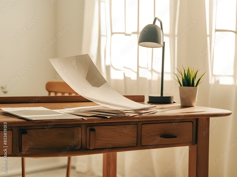 Canvas Prints blank paper on the desk