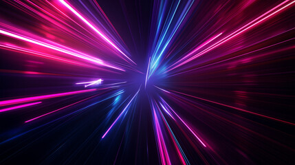 Obraz premium The neon lines and rays background, Illustration