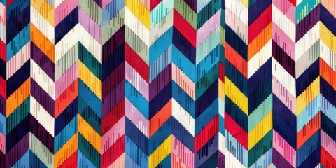 a image of a colorful abstract pattern of chevrons