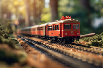 Obraz premium close up of model train
