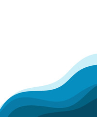 Fototapeta premium Abstract vector background with waves, lines and smooth transitions of blue, emerald and white colors.