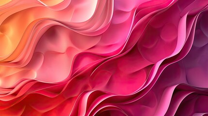 Fototapeta premium Smooth red and orange abstract layered waves