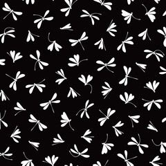 Simple and beautiful dragonfly seamless pattern,