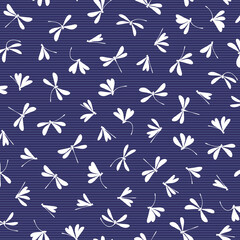 Simple and beautiful dragonfly seamless pattern,