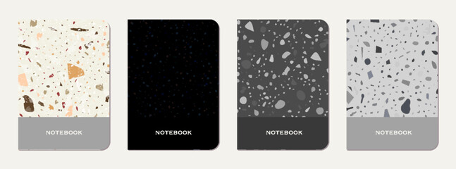 Notepad cover design. Terrazzo abstract