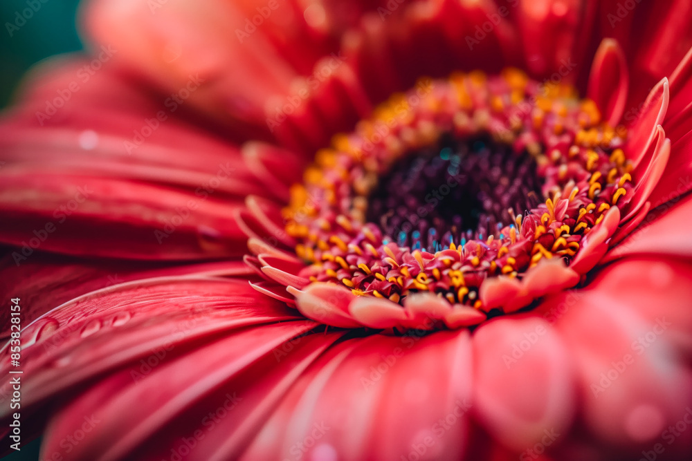 Wall mural Gerbera flower macro photography