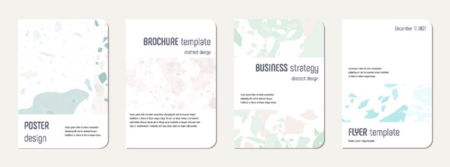 Note book cover design. Terrazzo abstract
