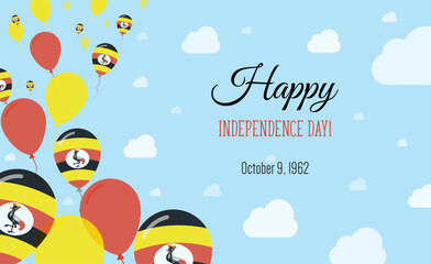 Uganda Independence Day Sparkling Patriotic