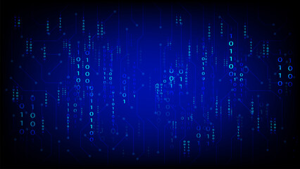 abstract background binary with a number digital for background hitech technology 