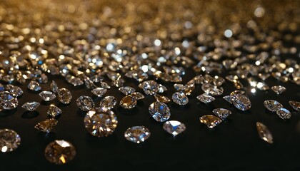 Colourful diamond on black background