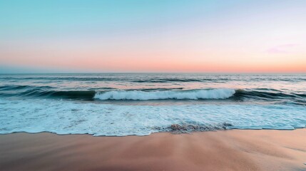 Fototapeta premium Twilight Tides at Tranquil Beach