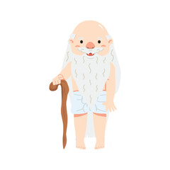 bearded old man Hermit cartoon