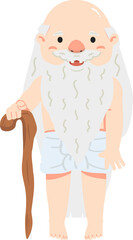 bearded old man Hermit cartoon