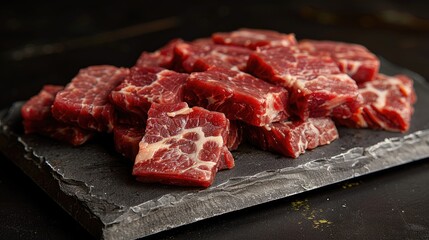 Fototapeta premium set of meat HD 8K wallpaper Stock Photographic Image 